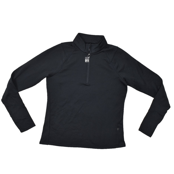 DSG Tops - DSG Women's Run Grid 1/4 Zip Pullover Sweatshirt Pure Black Size L Polyester NEW